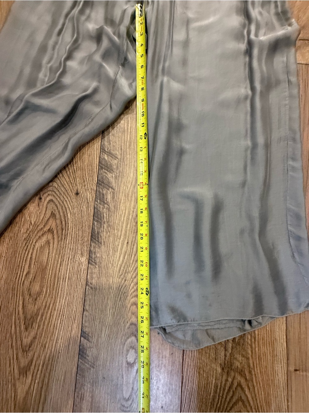 Belle France wide leg Silky Pants in Light Gray - Picture 12 of 12